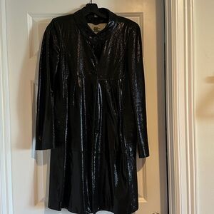 Burberry Metallic Black Trench Coat